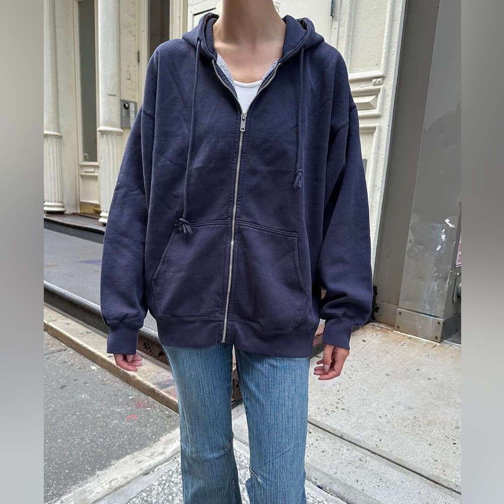 Oversized zip up Navy